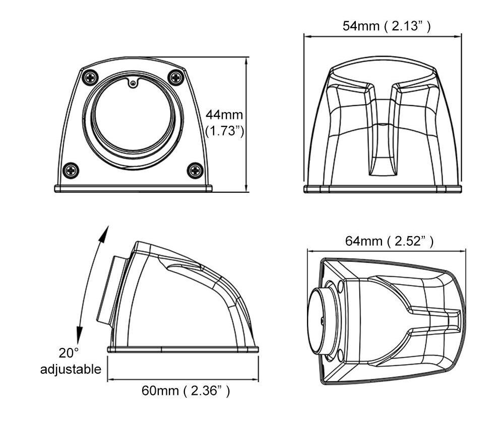 HD Side View Camera for Blind Spot Monitoring | CA208-HD - Image 4